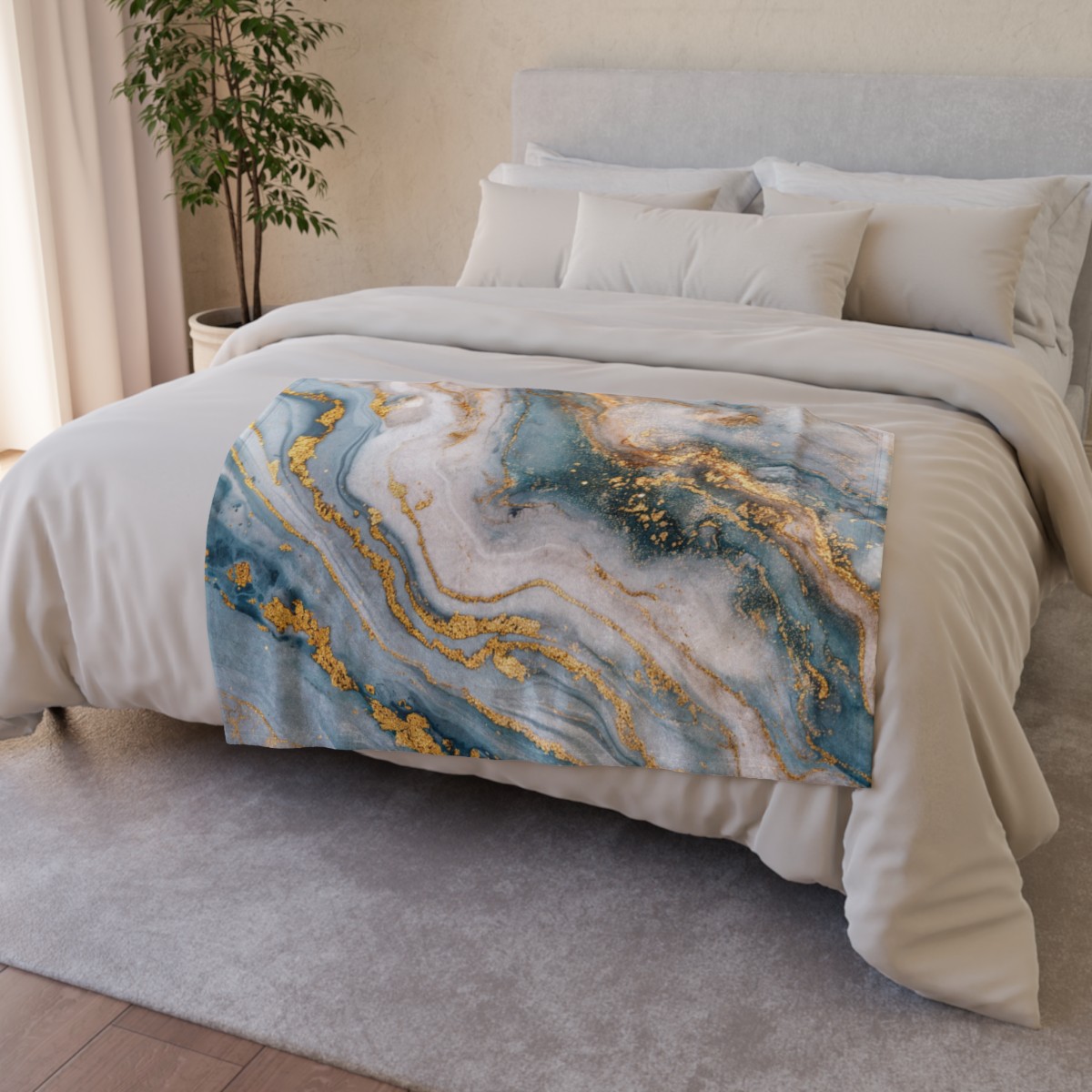 Marble Light Blue - Soft Polyester Blanket - Australia and USA - Image 9