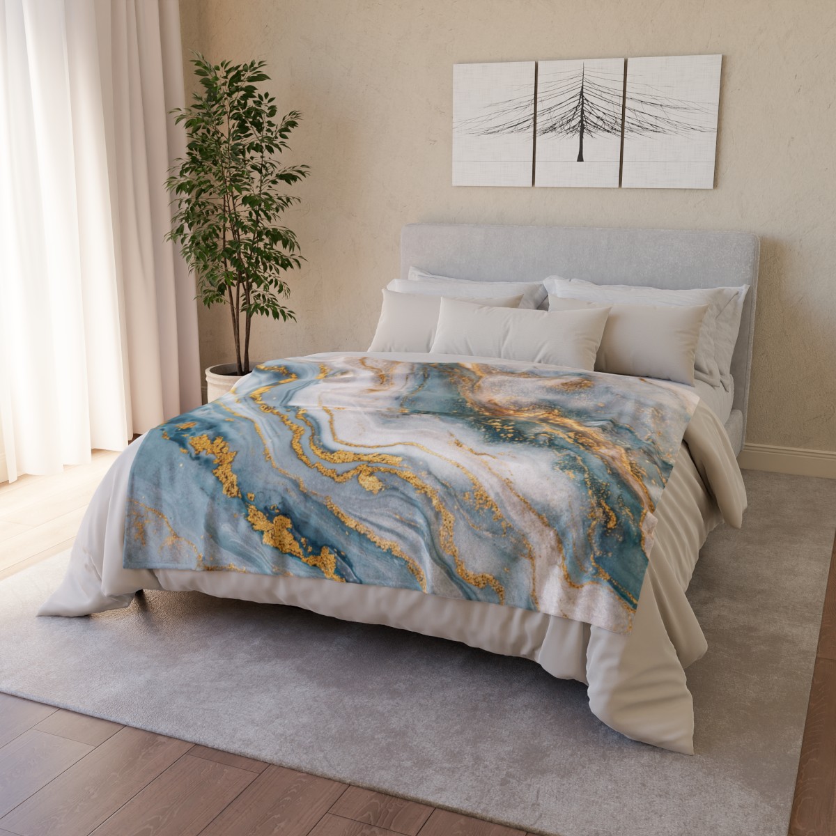 Marble Light Blue - Soft Polyester Blanket - Australia and USA - Image 14