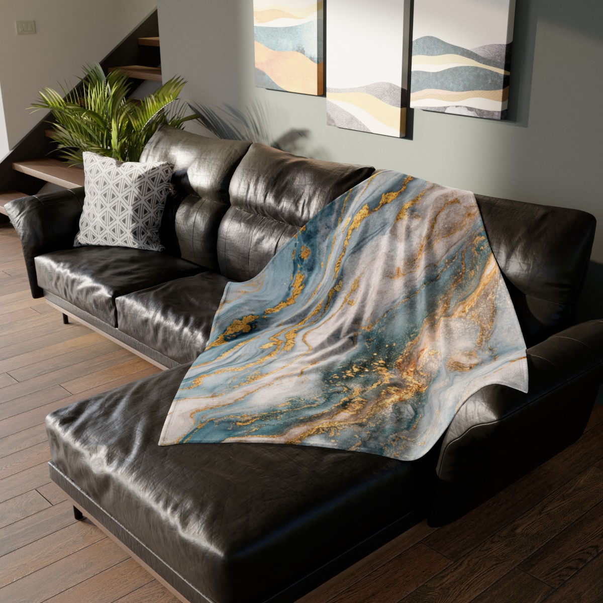 Marble Light Blue - Soft Polyester Blanket - Australia and USA - Image 15