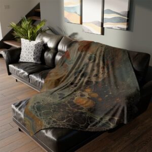 Astrals Cosmic Orange with line stressed finish - Soft Polyester Blanket - Australia and USA