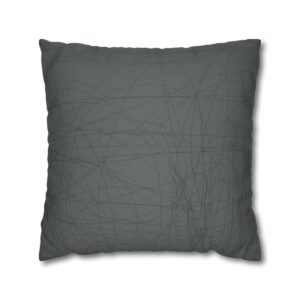 Tangled - Black Grey - Spun Polyester Square Pillowcase - EUROPE + USA