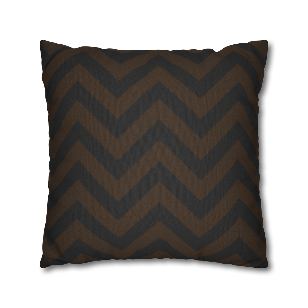 Herringbone - Brown/Black Graphic - Spun Polyester Square Pillowcase - EUROPE and USA - Image 3