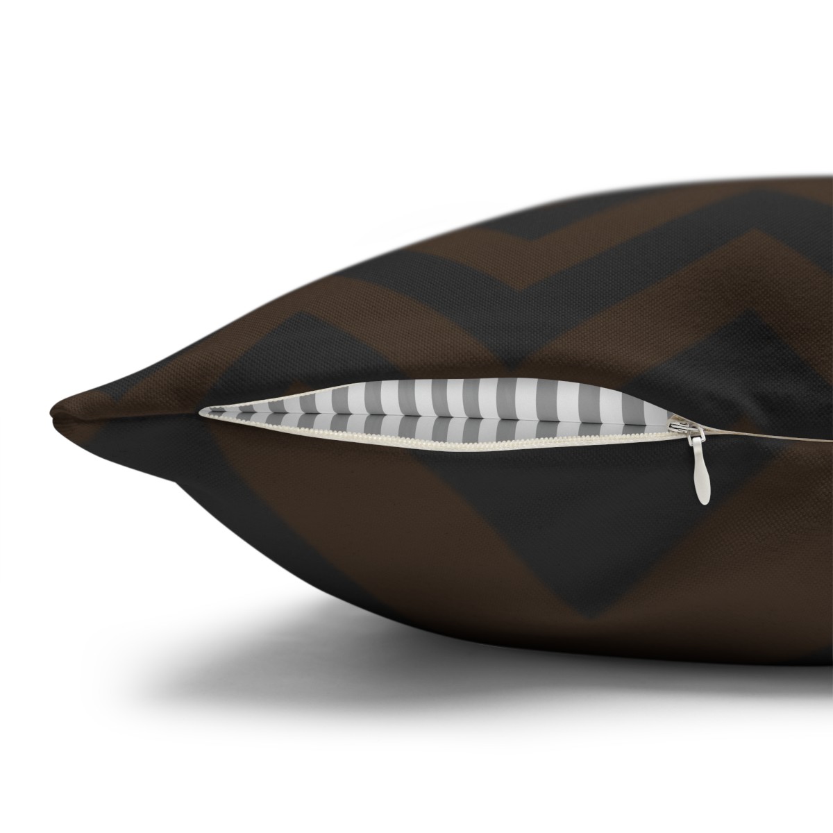 Herringbone - Brown/Black Graphic - Spun Polyester Square Pillowcase - EUROPE and USA - Image 5