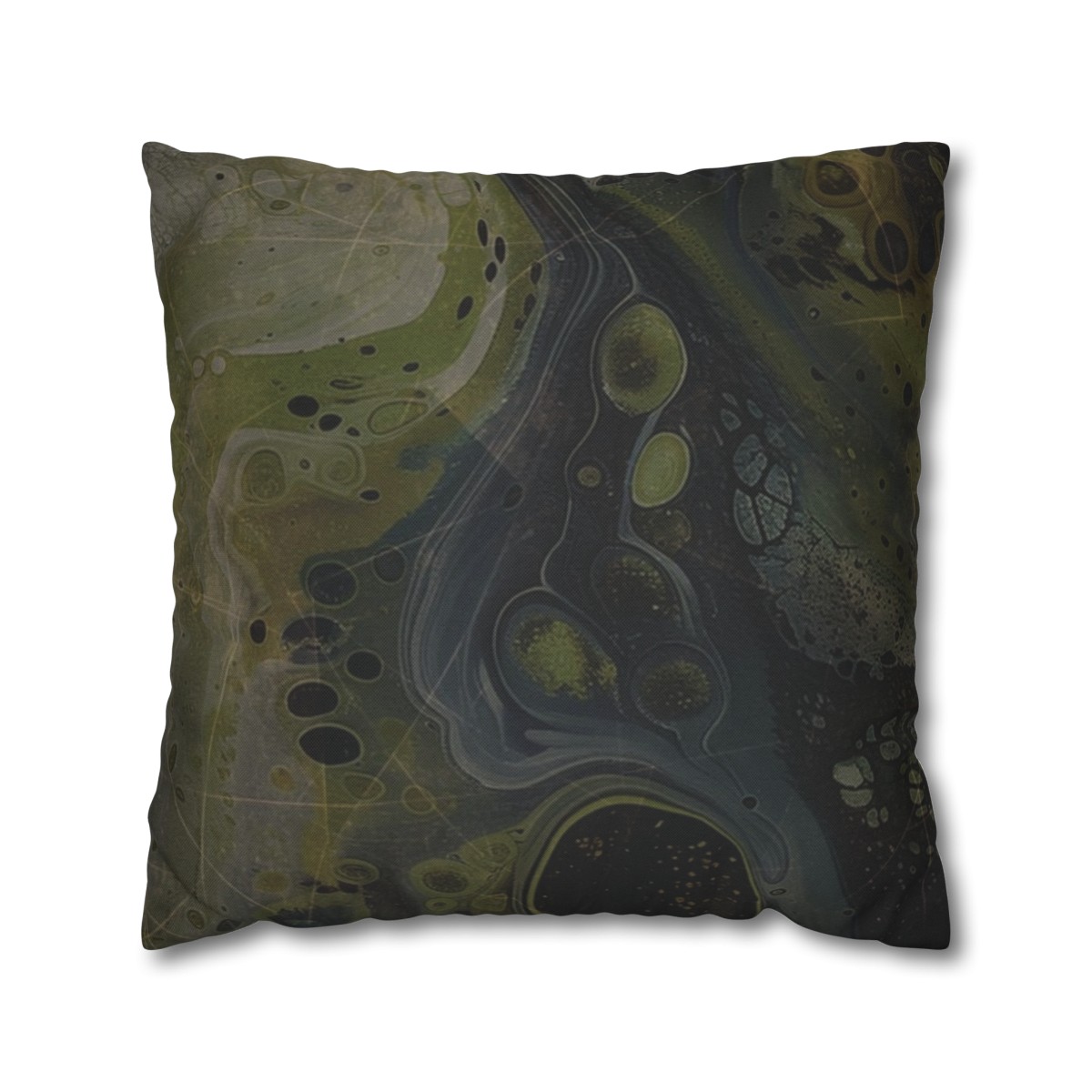 Astrals Weathered Green One - Spun Polyester Square Pillowcase, Europe & USA