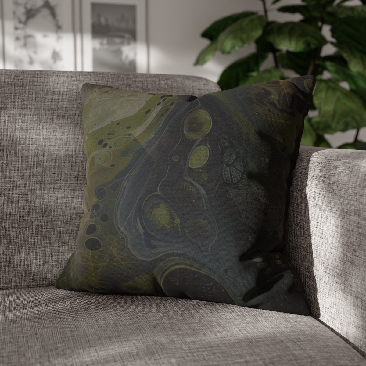 Astrals Weathered Green One - Spun Polyester Square Pillowcase, Europe & USA - Image 6