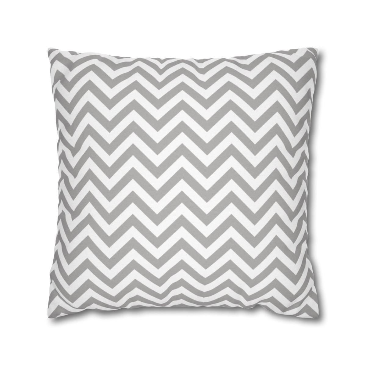 Herringbone - White Grey Black Grey - Spun Polyester Square Pillowcase - Europe + USA