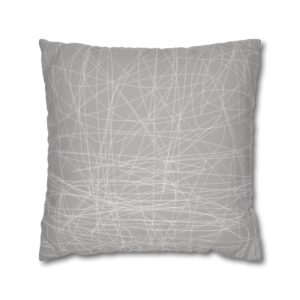 Tangled - White Grey - Spun Polyester Square Pillowcase -  Europe and USA