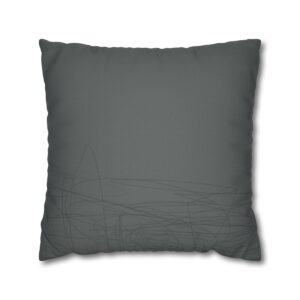Sketchy - Black Grey - Spun Polyester Square Pillowcase - Europe & USA