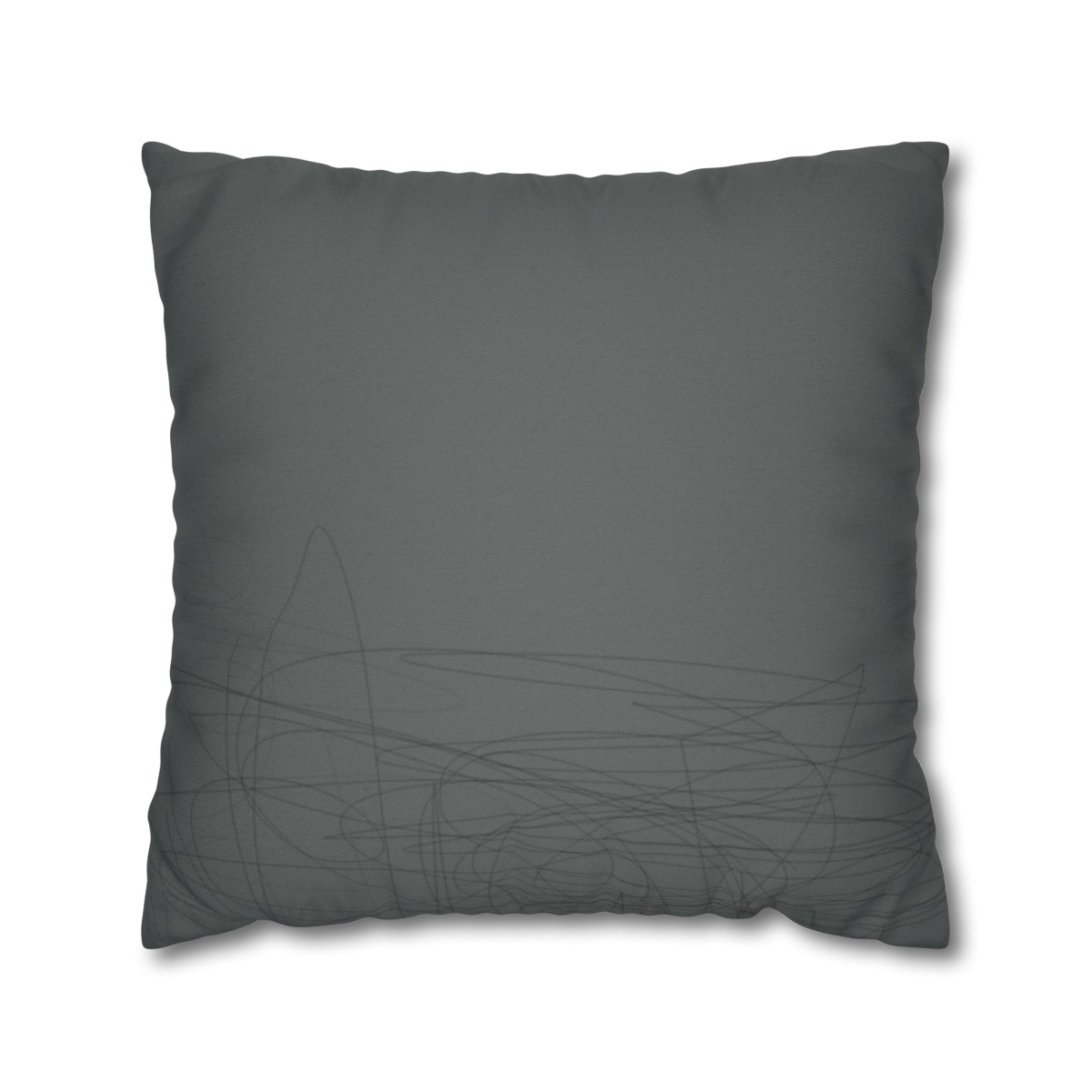 Sketchy - Black Grey - Spun Polyester Square Pillowcase - Europe & USA