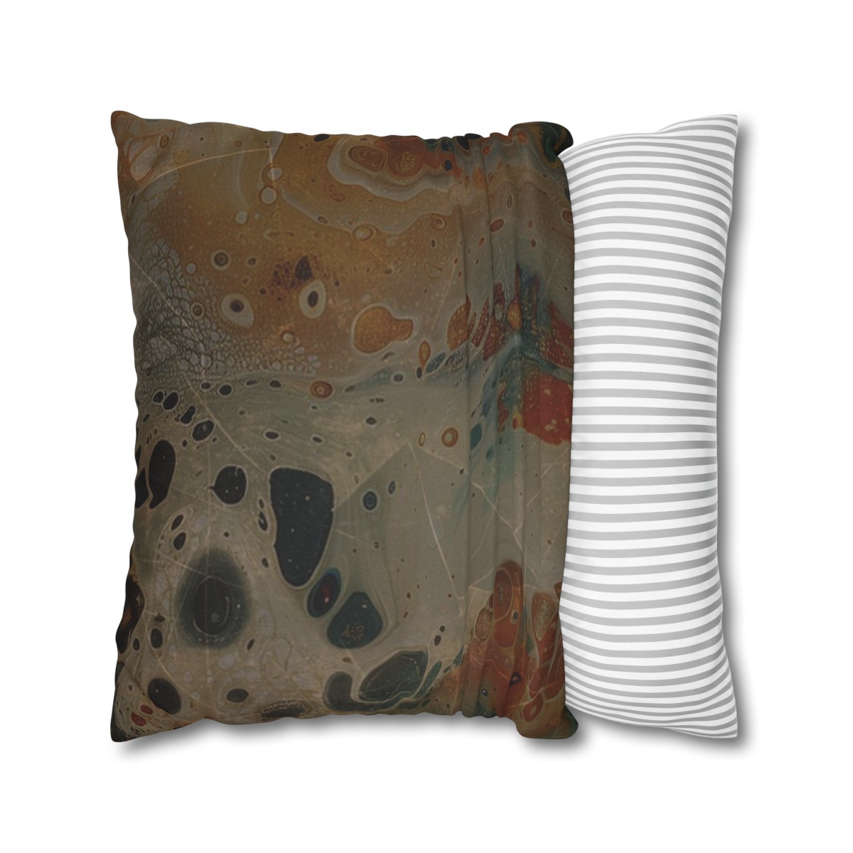 Astrals Weathered Orange Two - Spun Polyester Square Pillowcase - Europe & USA - Image 2