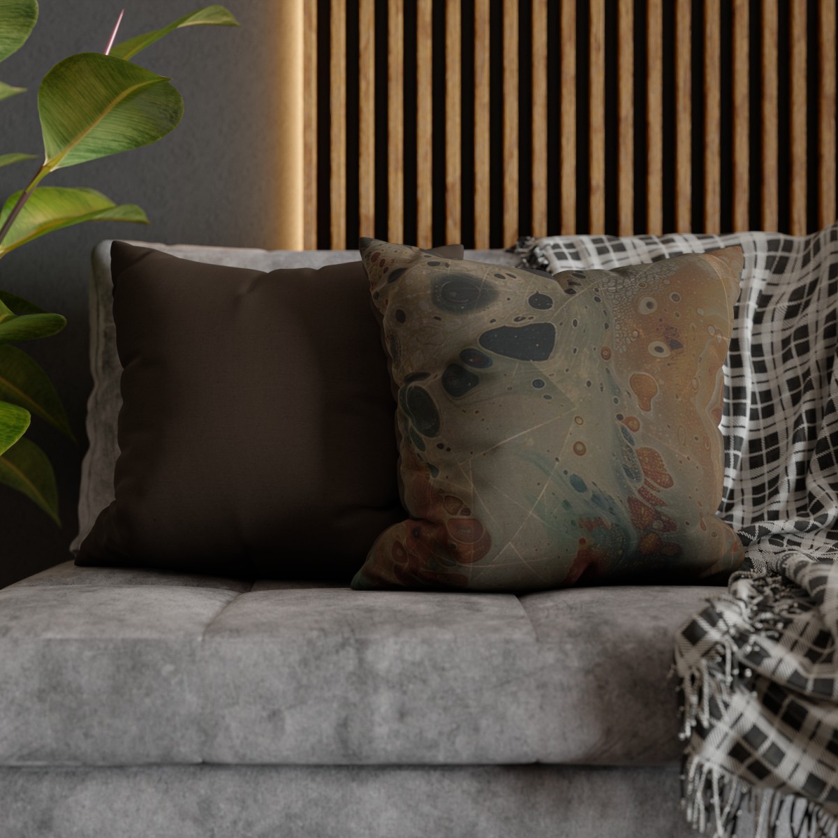 Astrals Weathered Orange Two - Spun Polyester Square Pillowcase - Europe & USA - Image 7