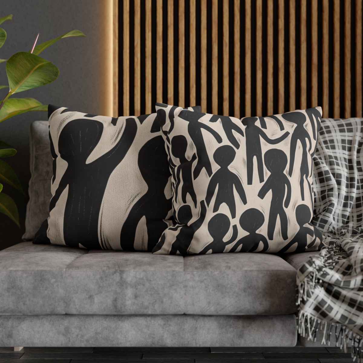 Humans - Hello - reversable - Square Poly Canvas Pillowcase - Australia and USA - Image 14