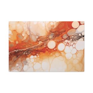 Foam One Orange  - Stretched Canvas