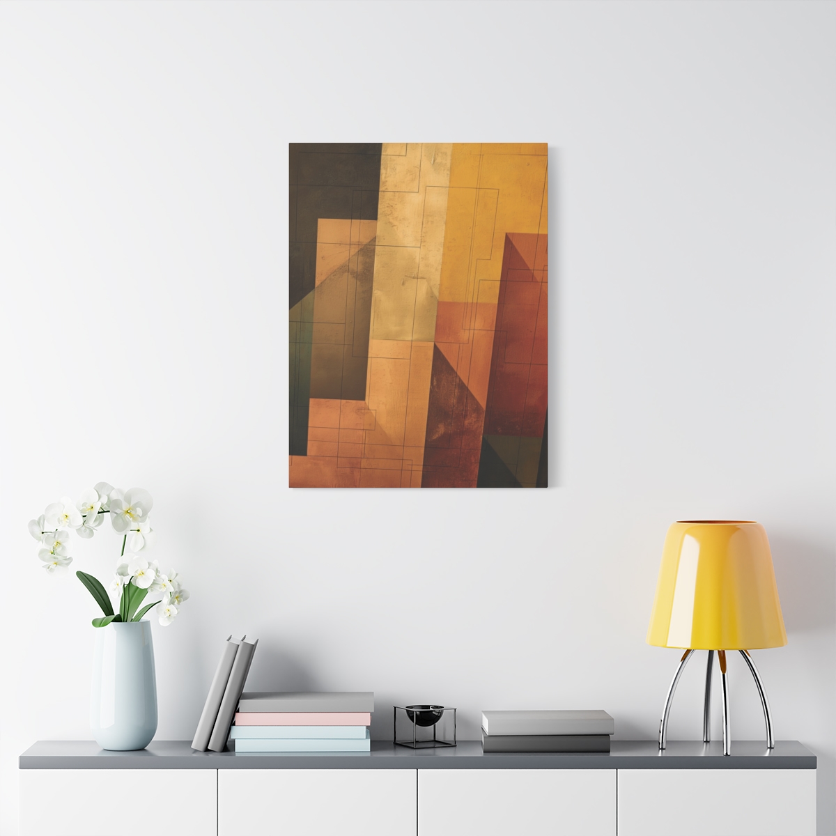 Stairway One, Gold - Stretched Canvas - Image 8