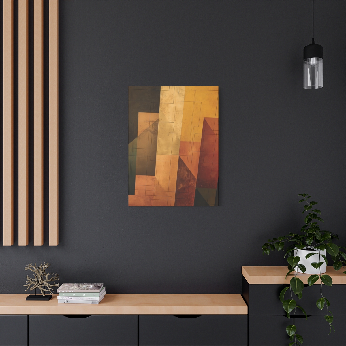 Stairway One, Gold - Stretched Canvas - Image 9