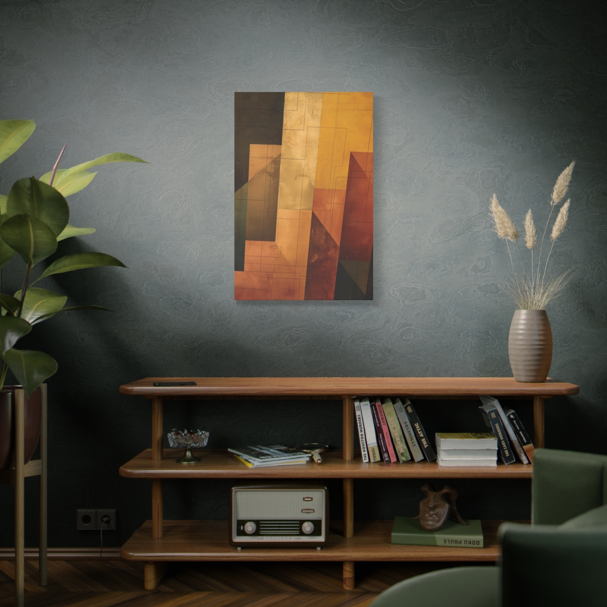 Stairway One, Gold - Stretched Canvas - Image 5