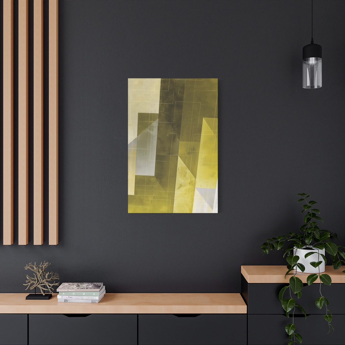 Stairway One, Lemon - Stretched Canvas - Image 4