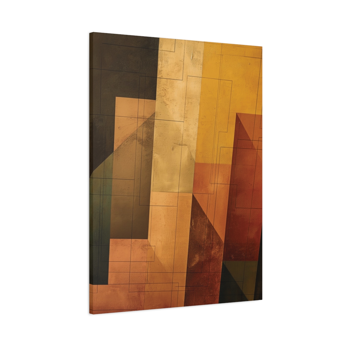 Stairway One, Gold - Stretched Canvas - Image 12