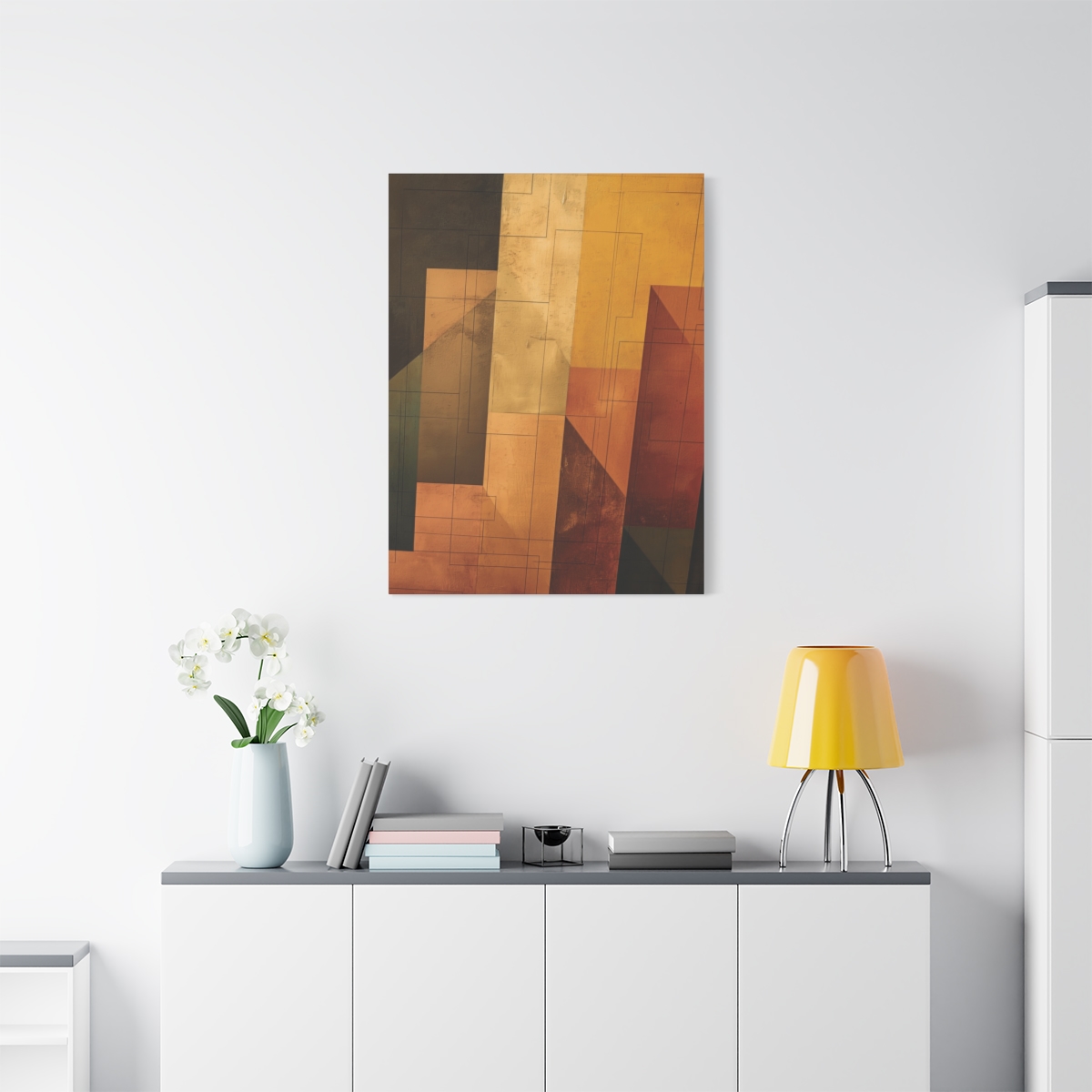 Stairway One, Gold - Stretched Canvas - Image 13