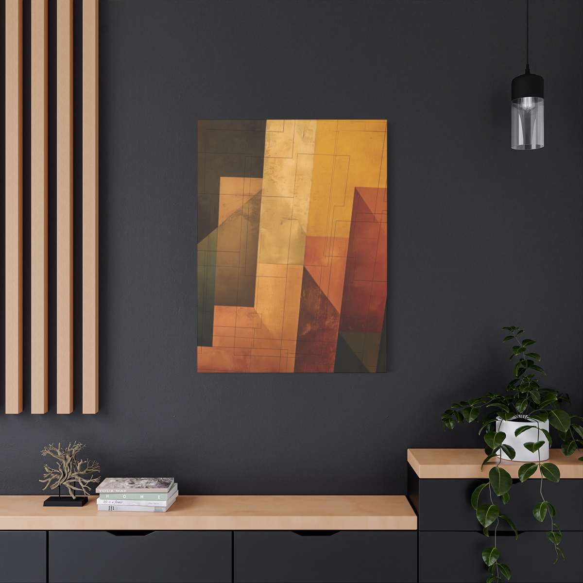 Stairway One, Gold - Stretched Canvas - Image 14