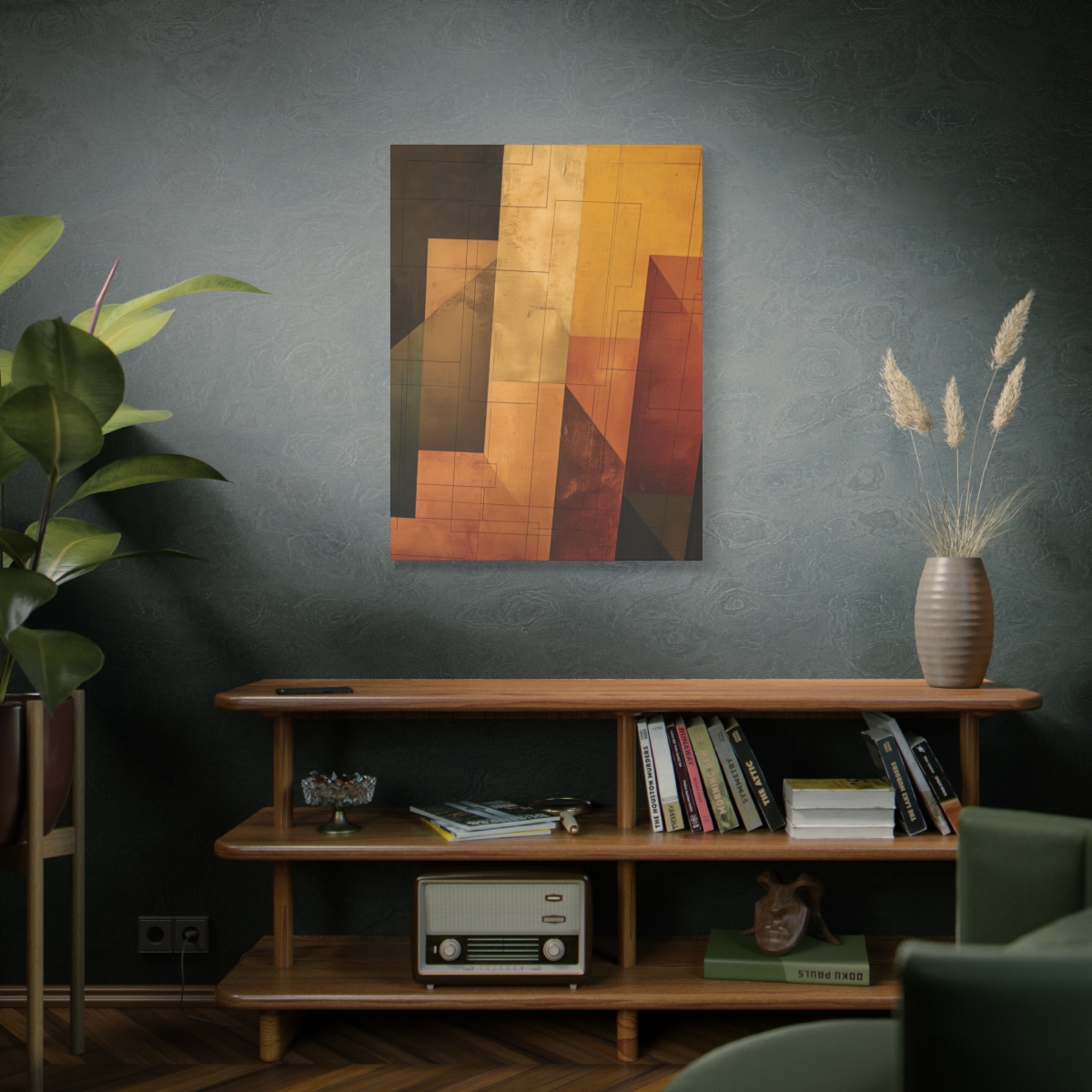 Stairway One, Gold - Stretched Canvas - Image 15