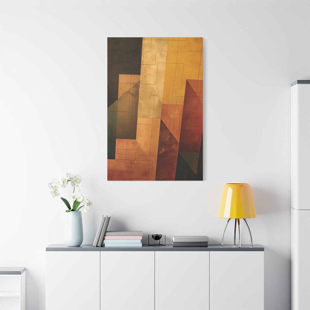 Stairway One, Gold - Stretched Canvas - Image 18