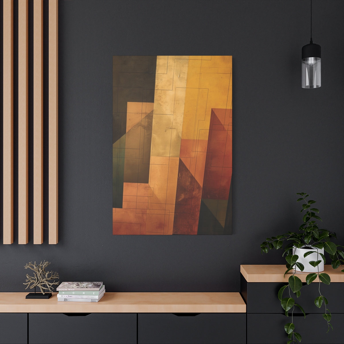 Stairway One, Gold - Stretched Canvas - Image 19