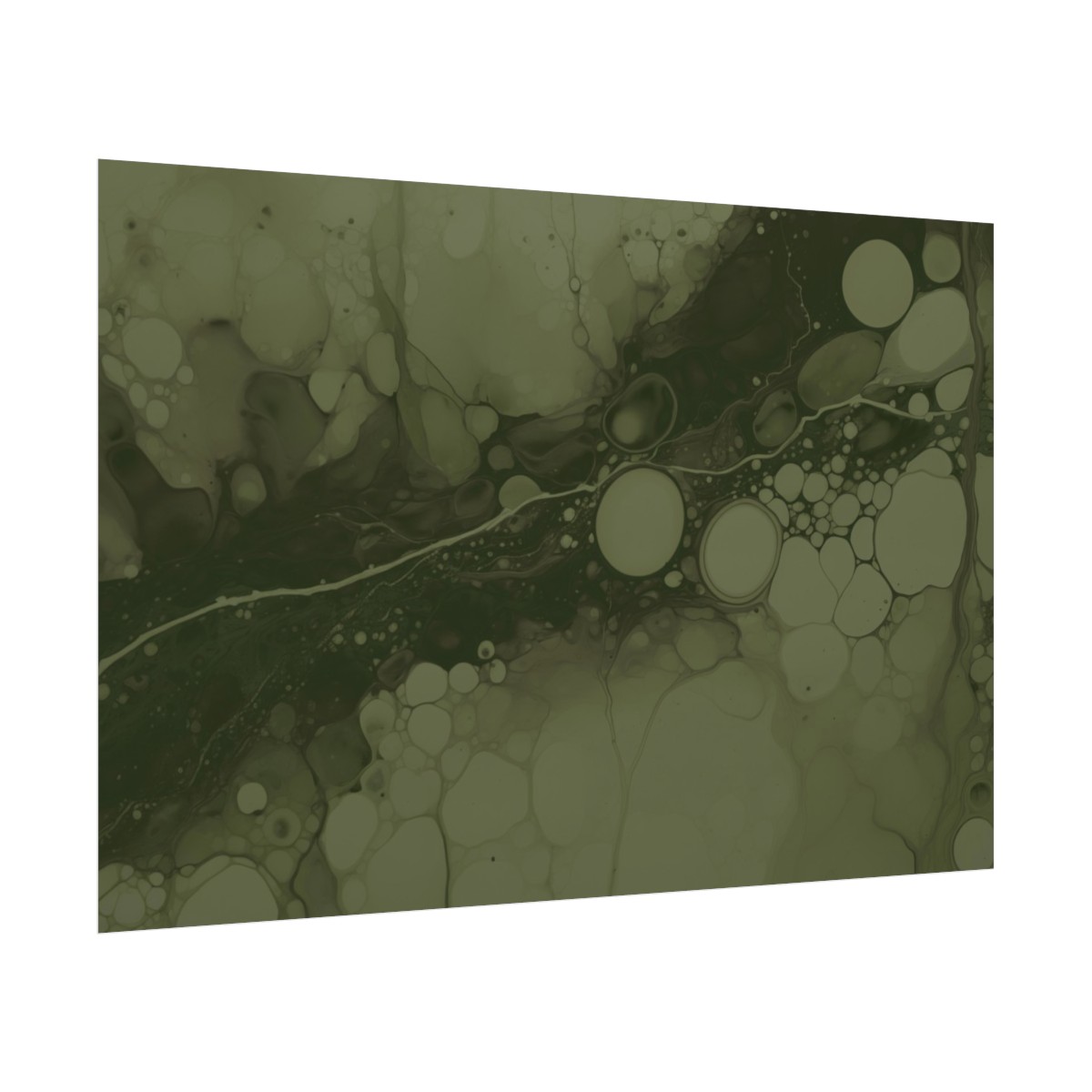 Foam One - Olive - Rolled Paper Prints - Image 2