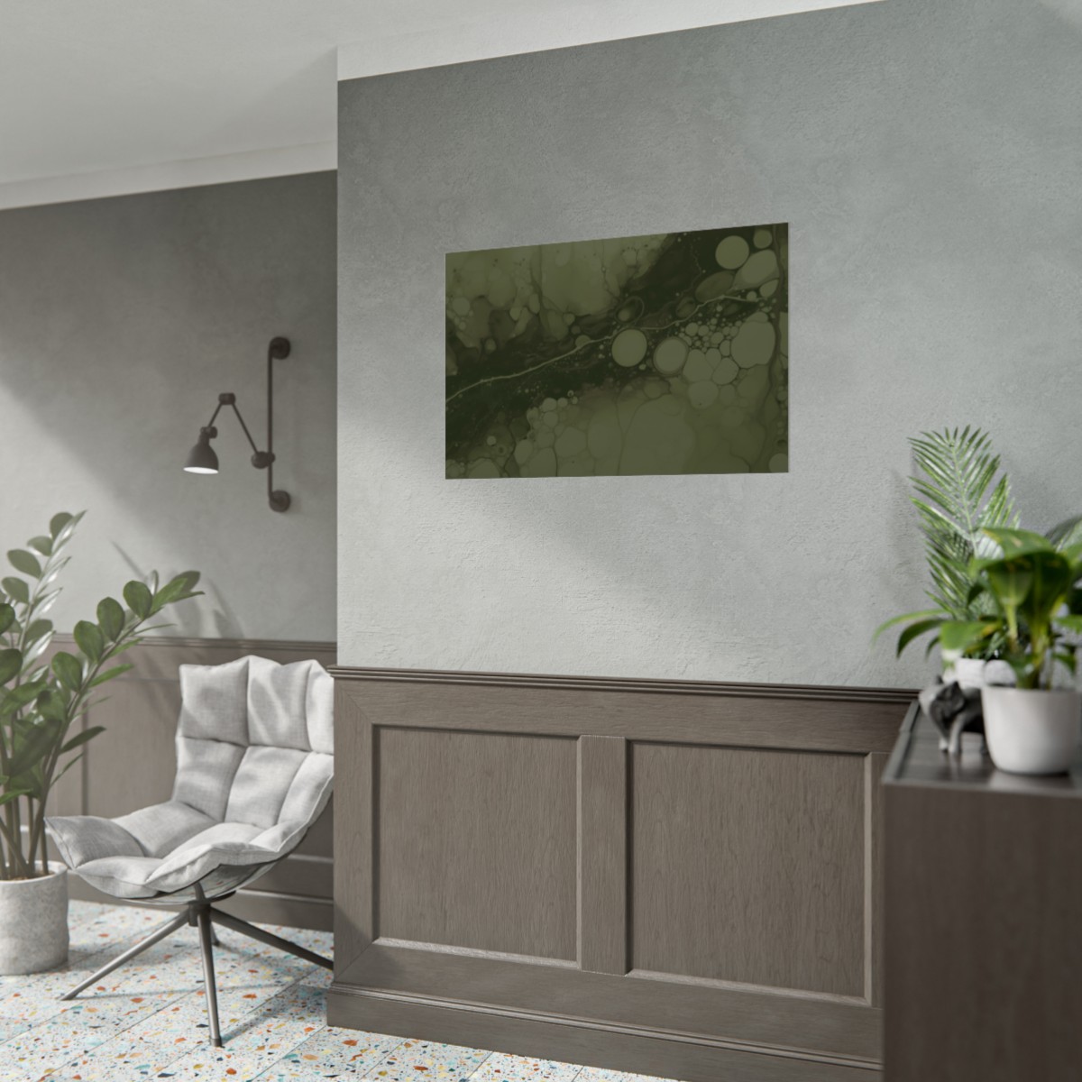 Foam One - Olive - Rolled Paper Prints - Image 4