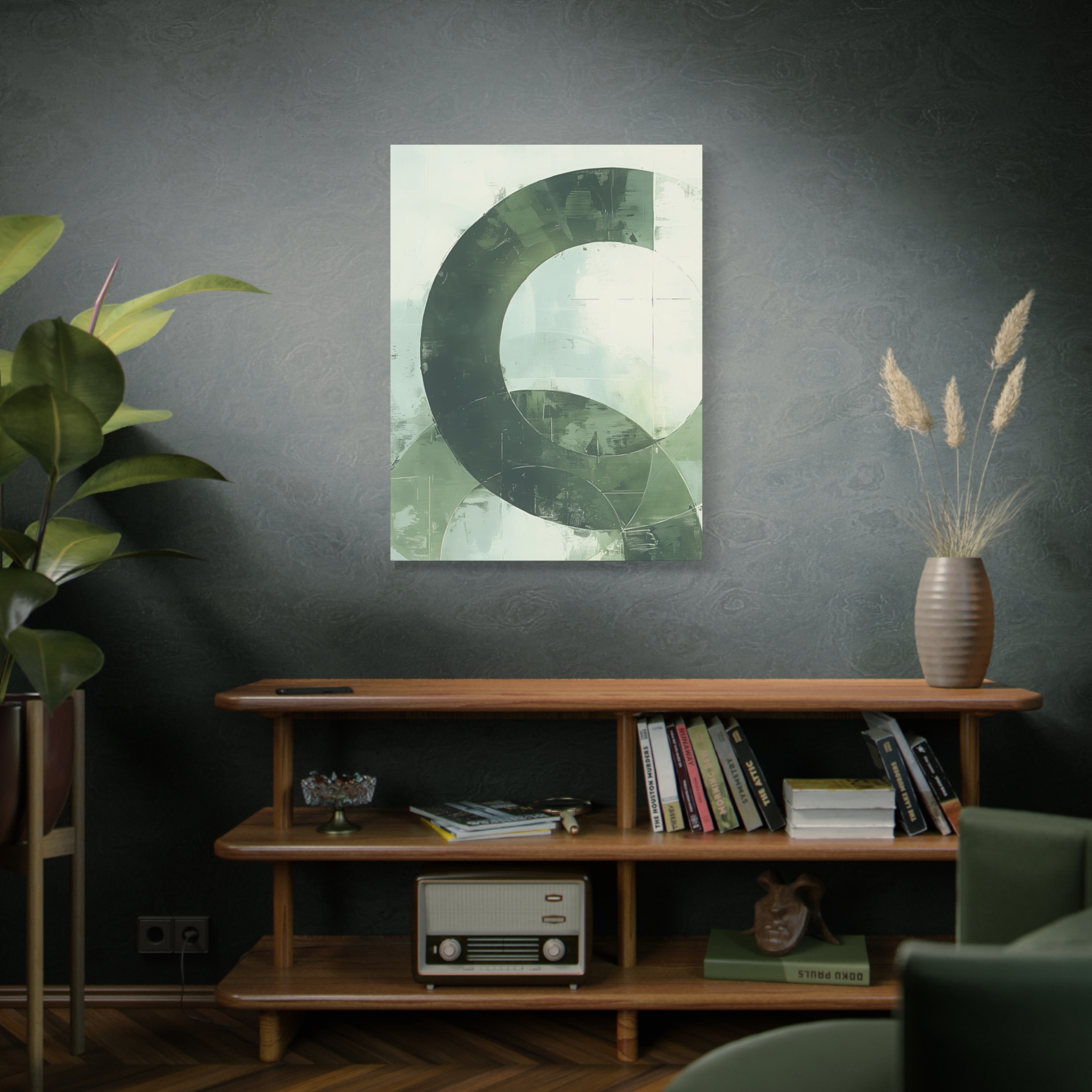 Bold Circles, Turqoise One - Stretched Canvas - Image 15