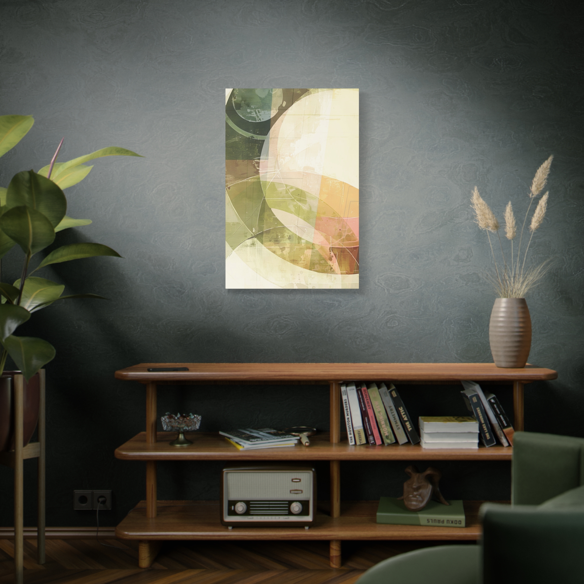 Bold Circles, Weathered Pastel - Stretched Canvas - Image 10