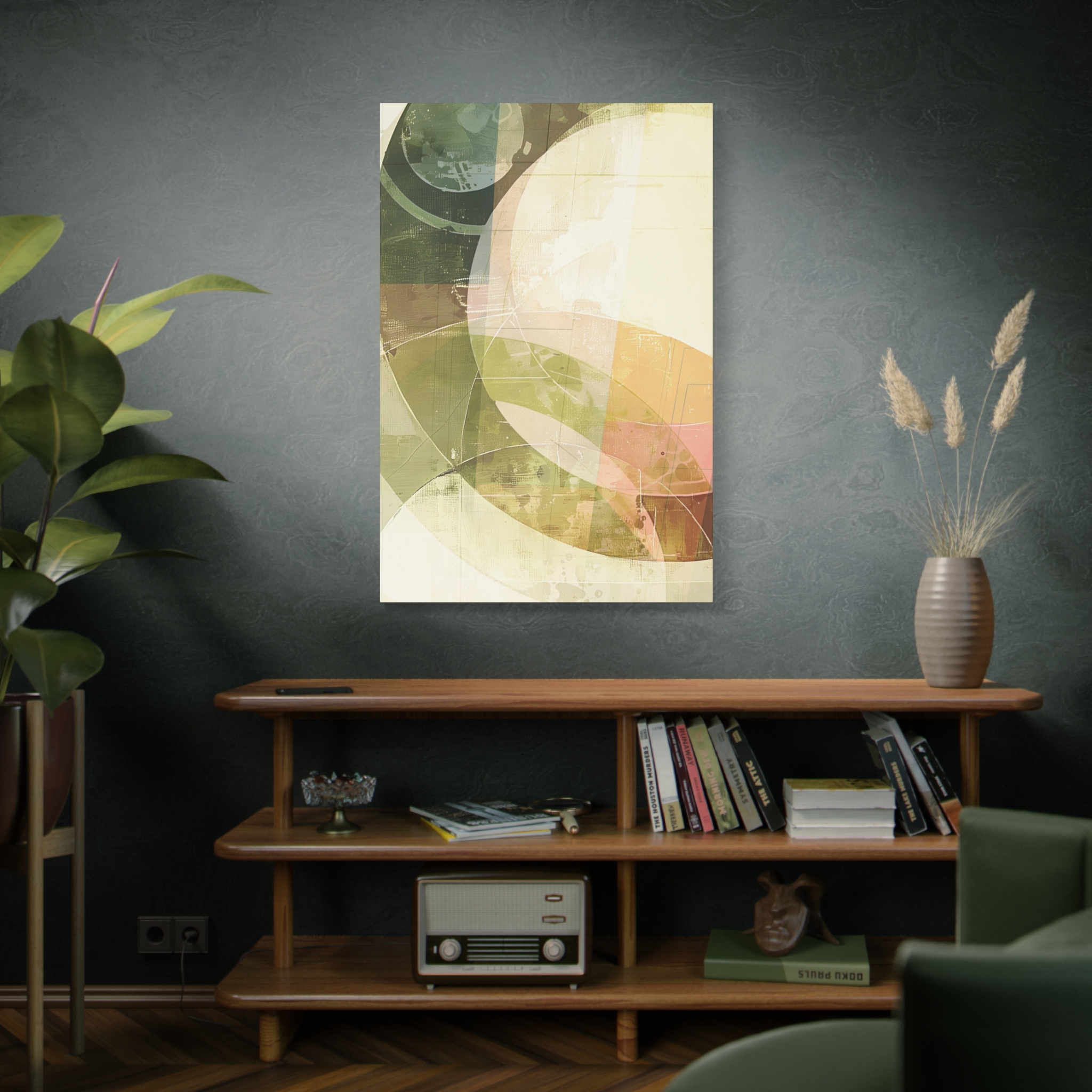 Bold Circles, Weathered Pastel - Stretched Canvas - Image 20