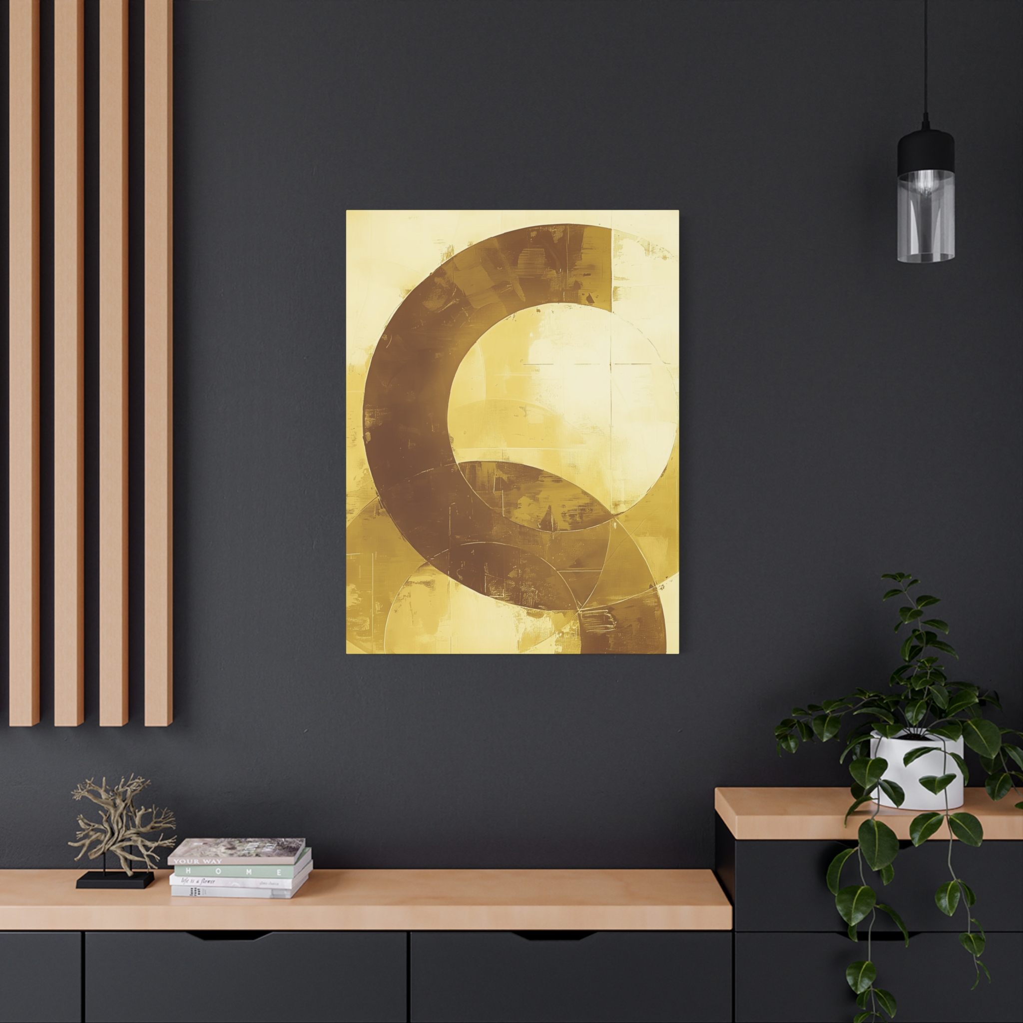 Bold Circles, Gold One - Stretched Canvas - Image 14