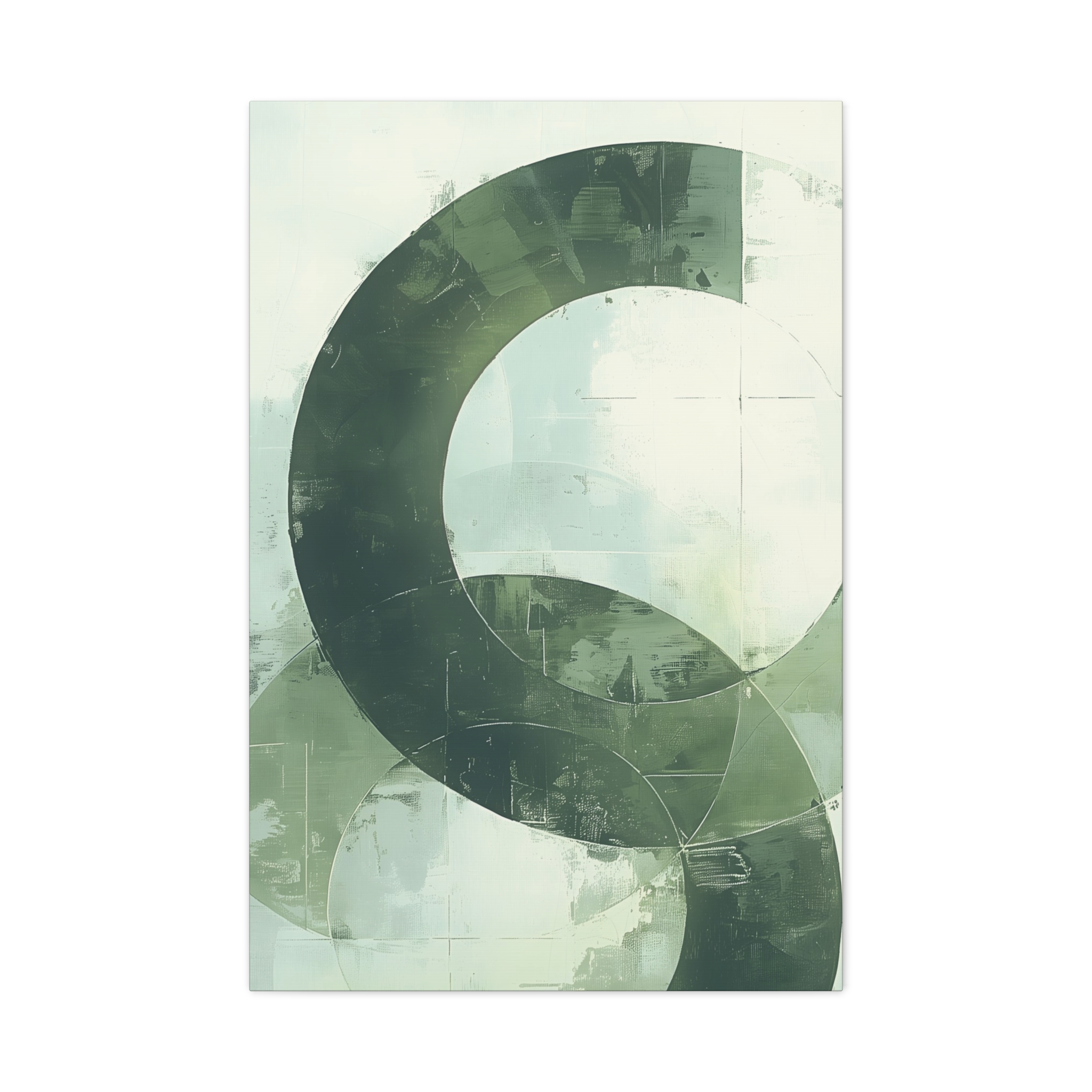 Bold Circles, Turqoise One - Stretched Canvas - Image 6