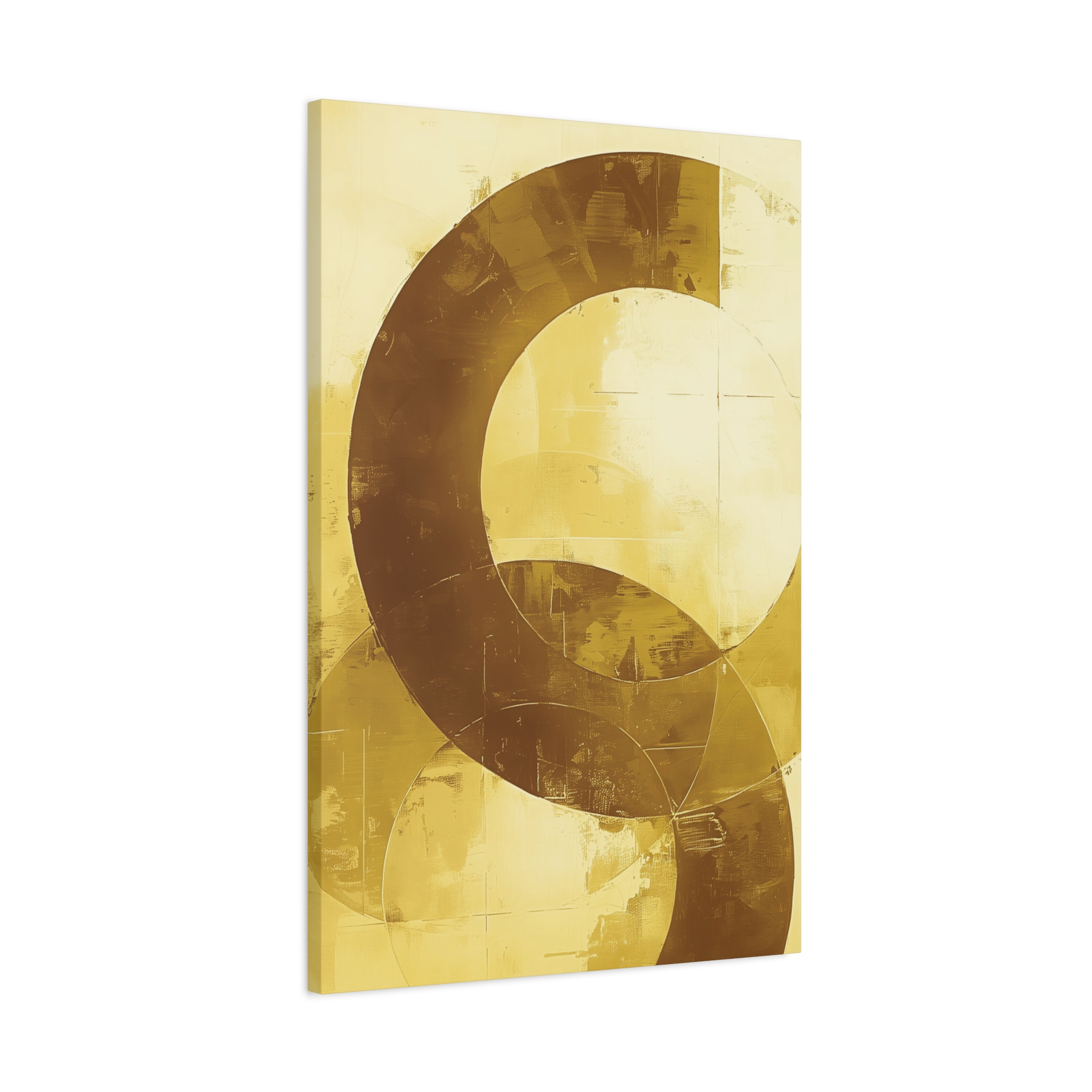 Bold Circles, Gold One - Stretched Canvas - Image 7
