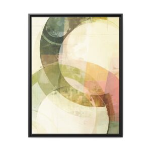 Bold Circles Weathered Pastel  - Custom Black Frame