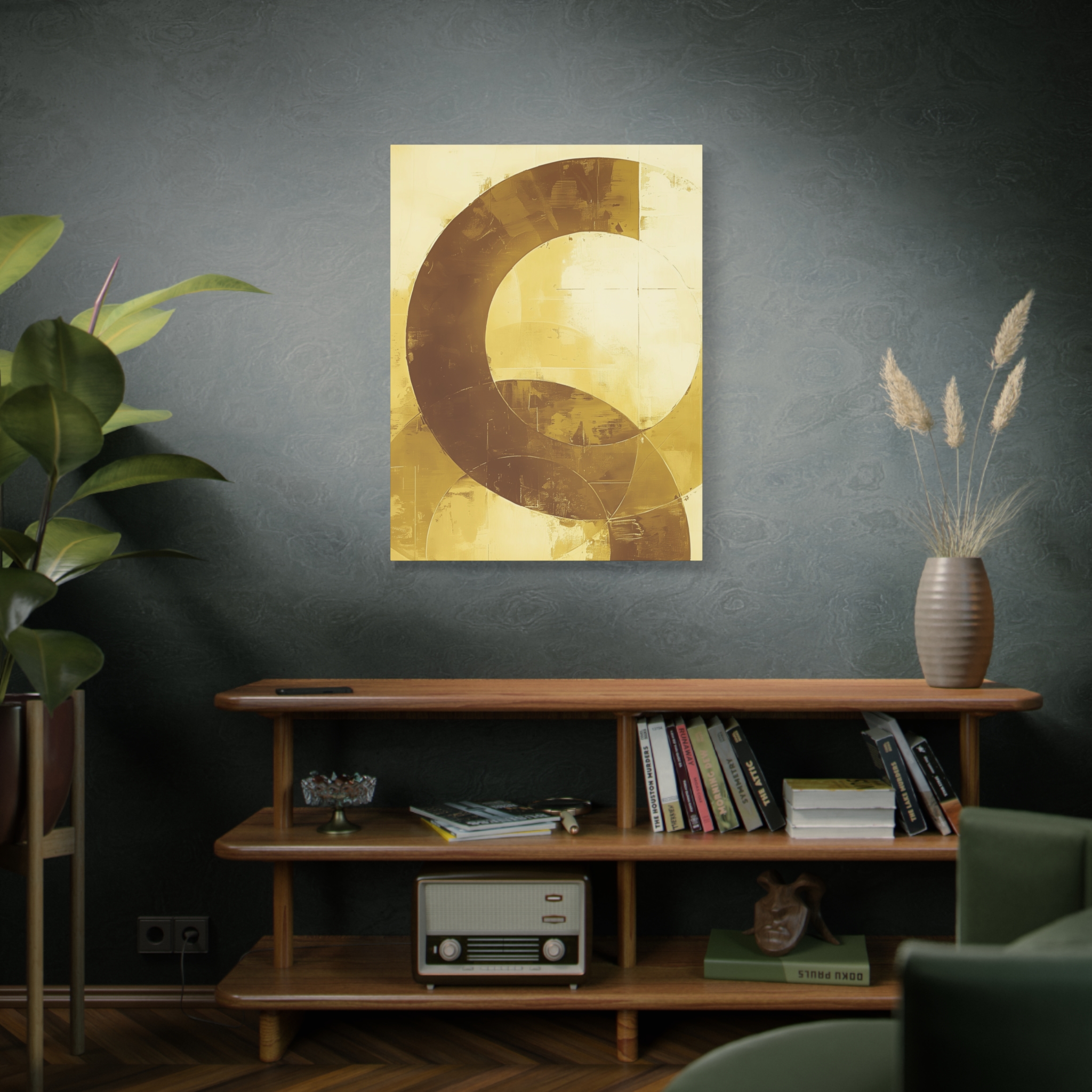 Bold Circles, Gold One - Stretched Canvas - Image 15