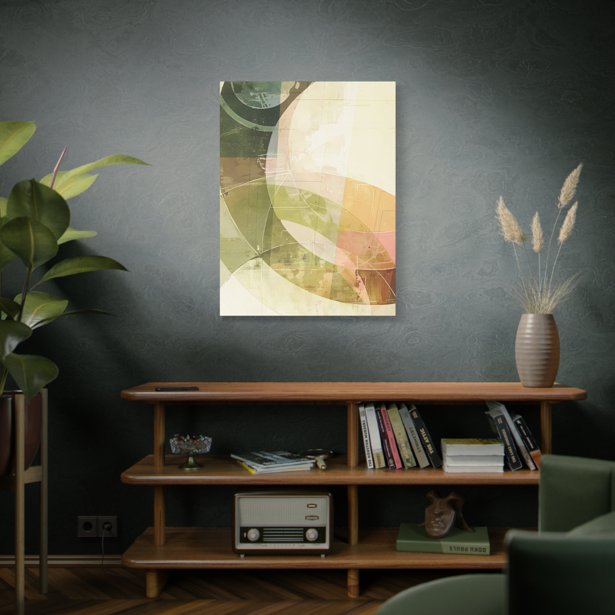 Bold Circles, Weathered Pastel - Stretched Canvas - Image 15