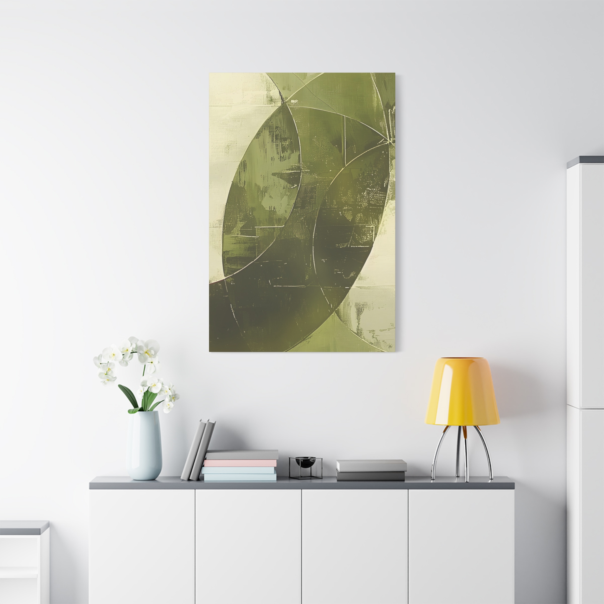 Bold Circles, Olive Two - Stretched Canvas - Image 18