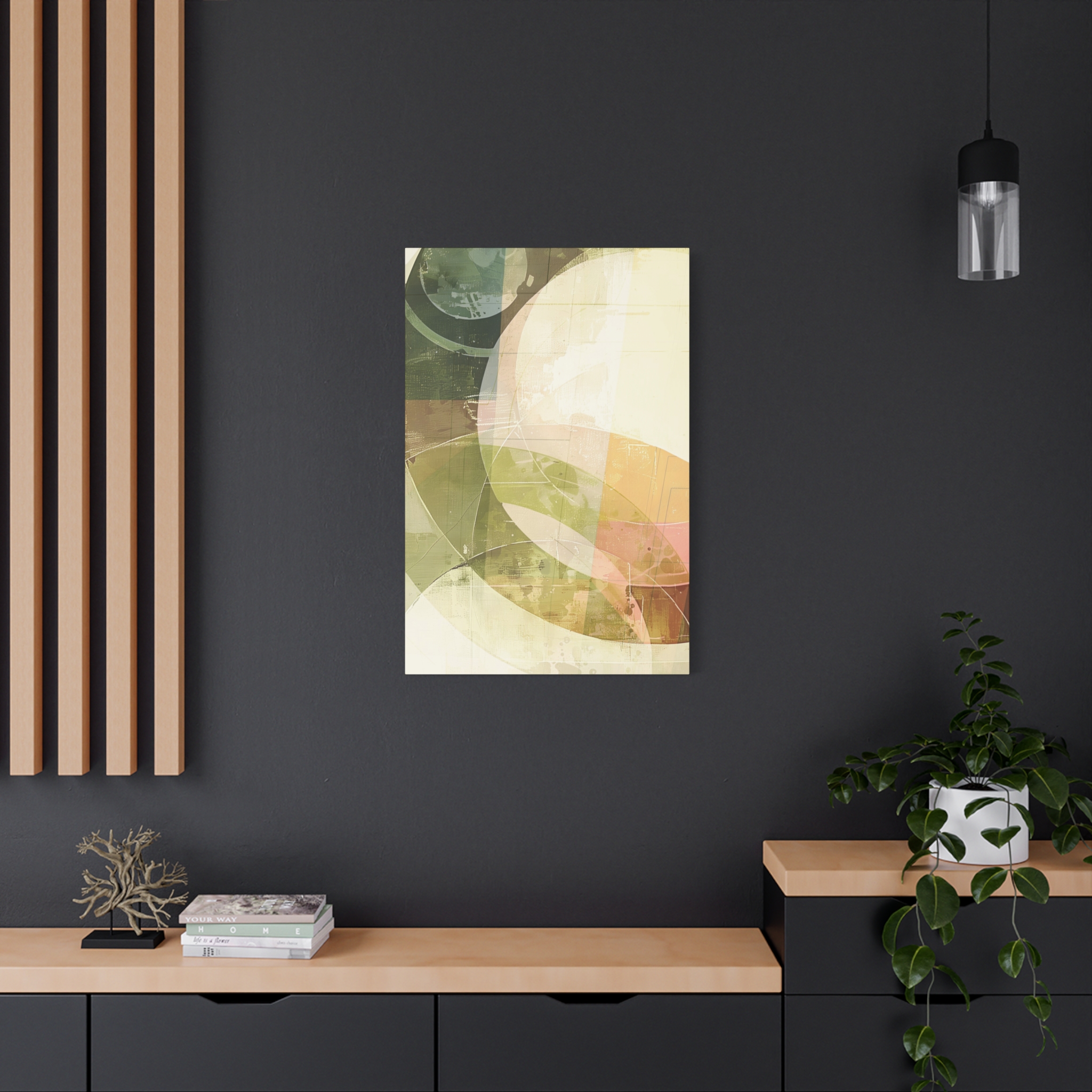 Bold Circles, Weathered Pastel - Stretched Canvas - Image 9