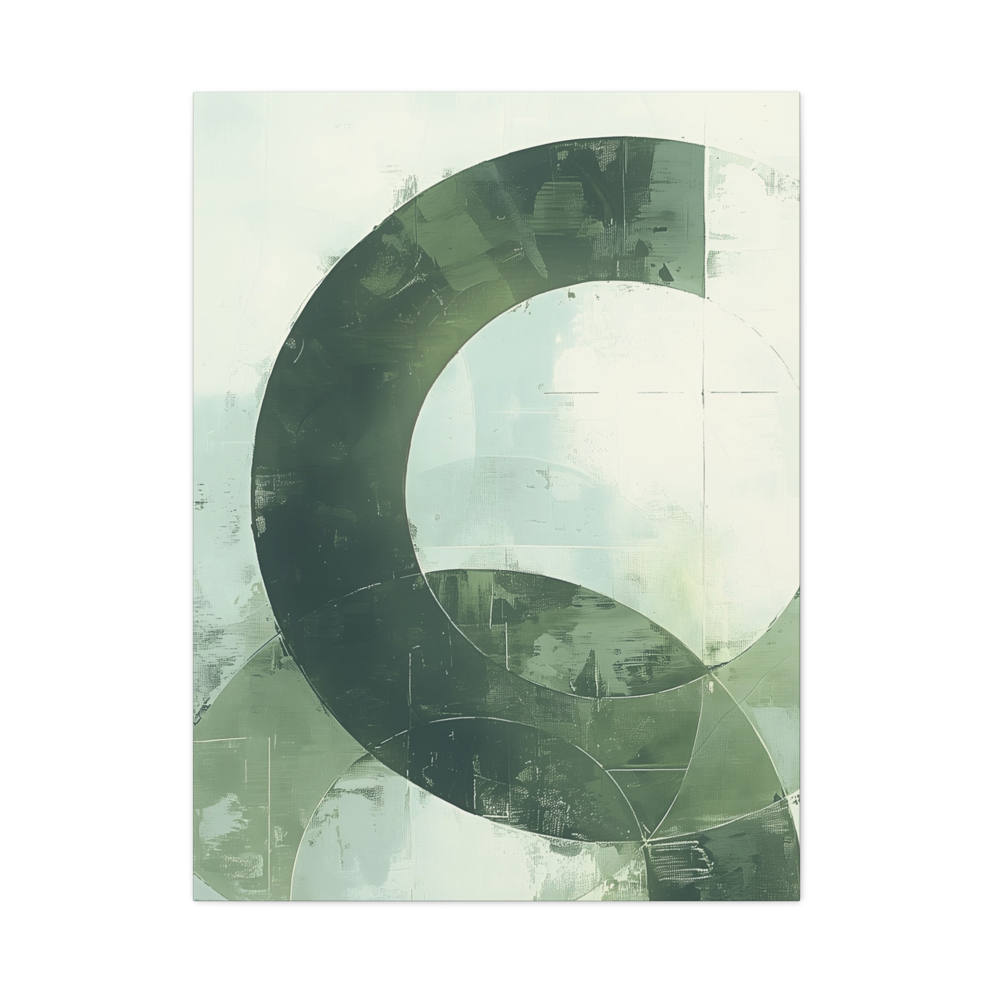 Bold Circles, Turqoise One - Stretched Canvas - Image 11