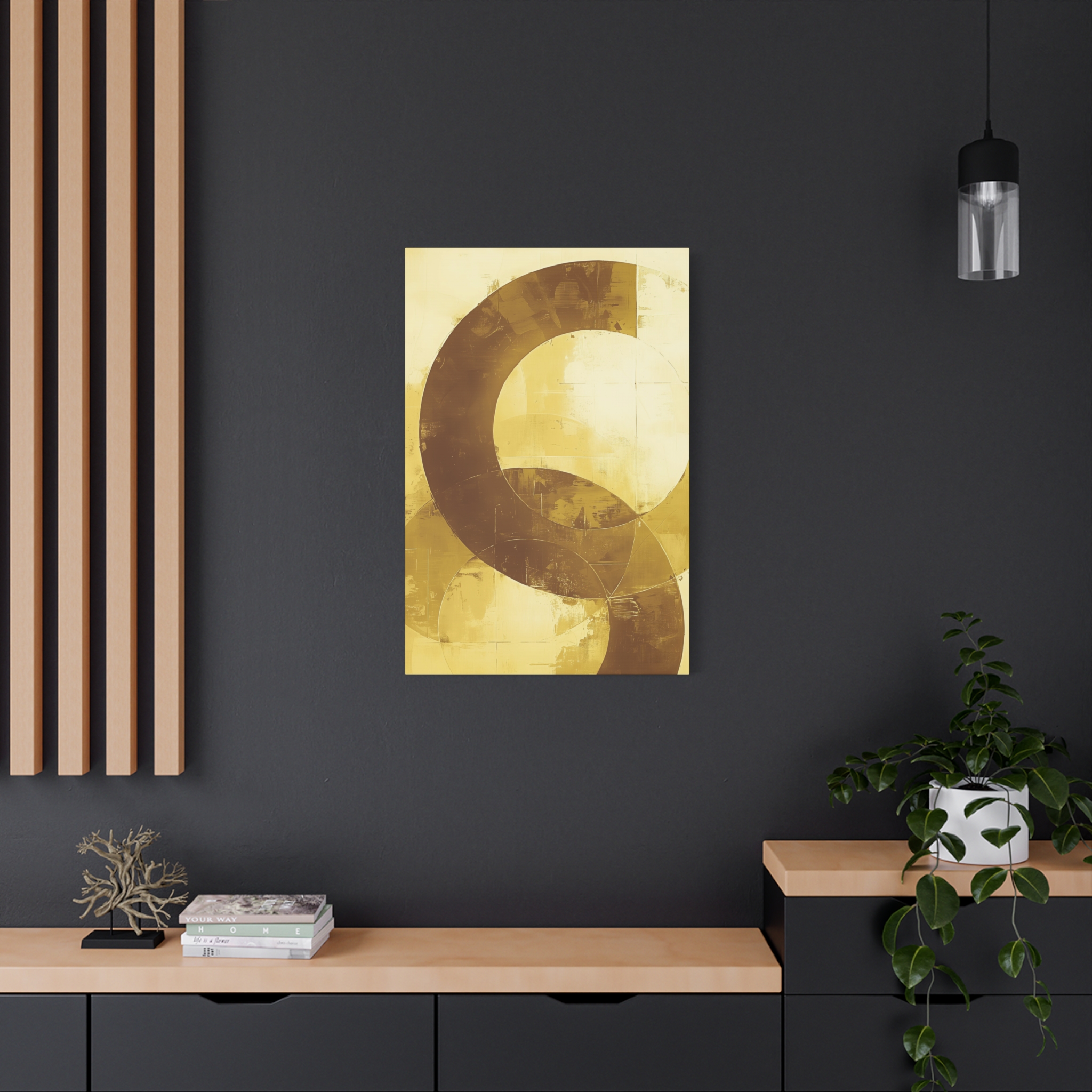 Bold Circles, Gold One - Stretched Canvas - Image 9