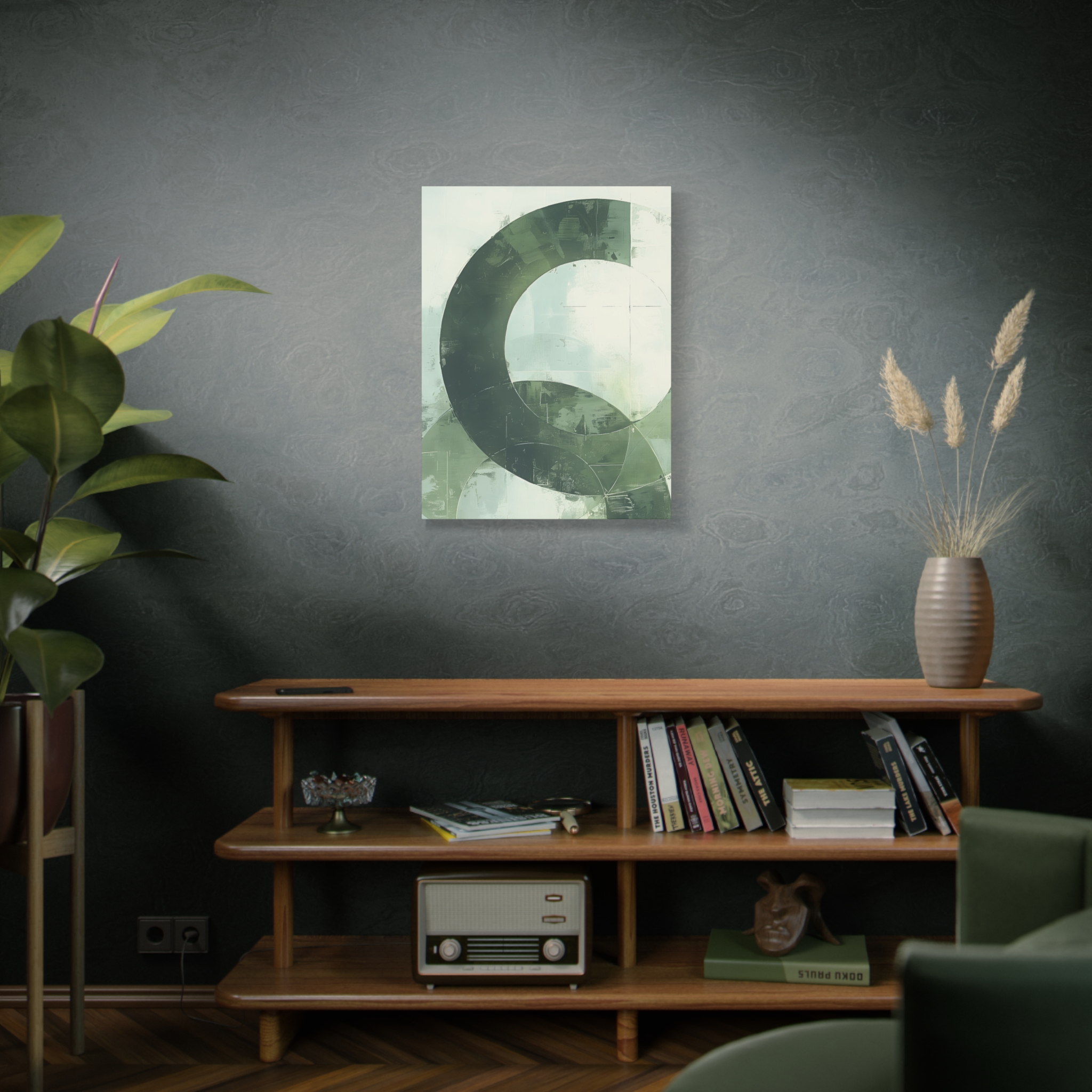 Bold Circles, Turqoise One - Stretched Canvas - Image 5