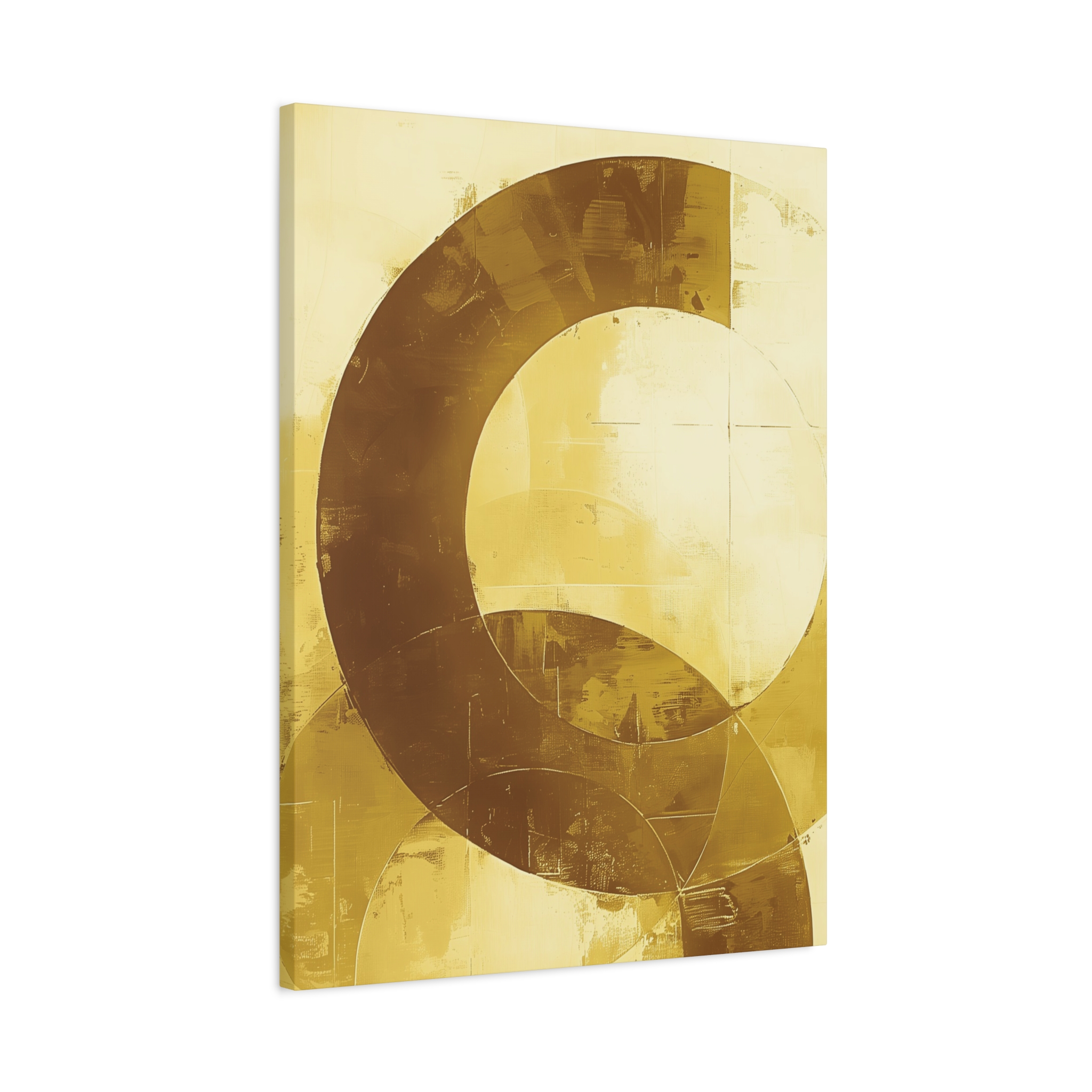 Bold Circles, Gold One - Stretched Canvas - Image 2