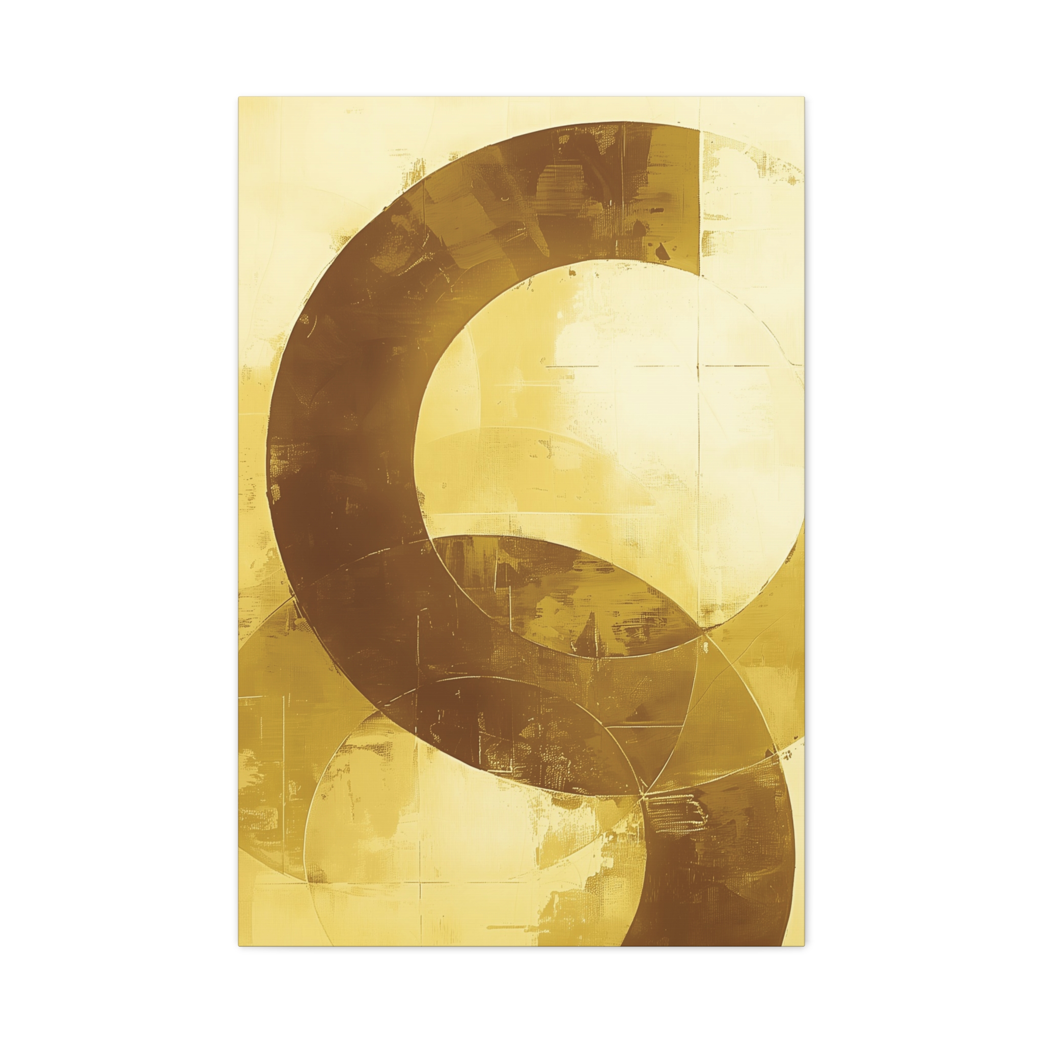 Bold Circles, Gold One - Stretched Canvas - Image 6