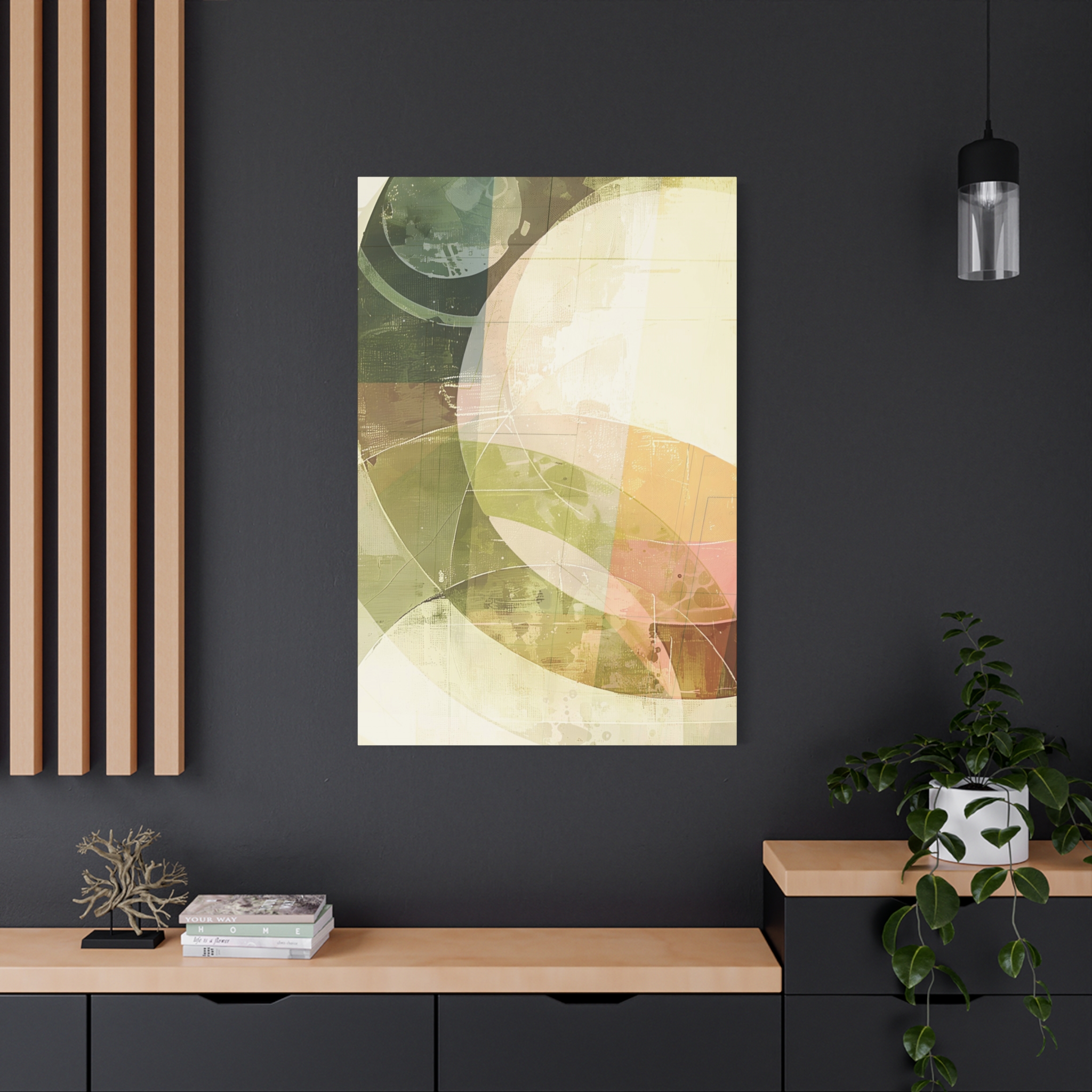 Bold Circles, Weathered Pastel - Stretched Canvas - Image 19