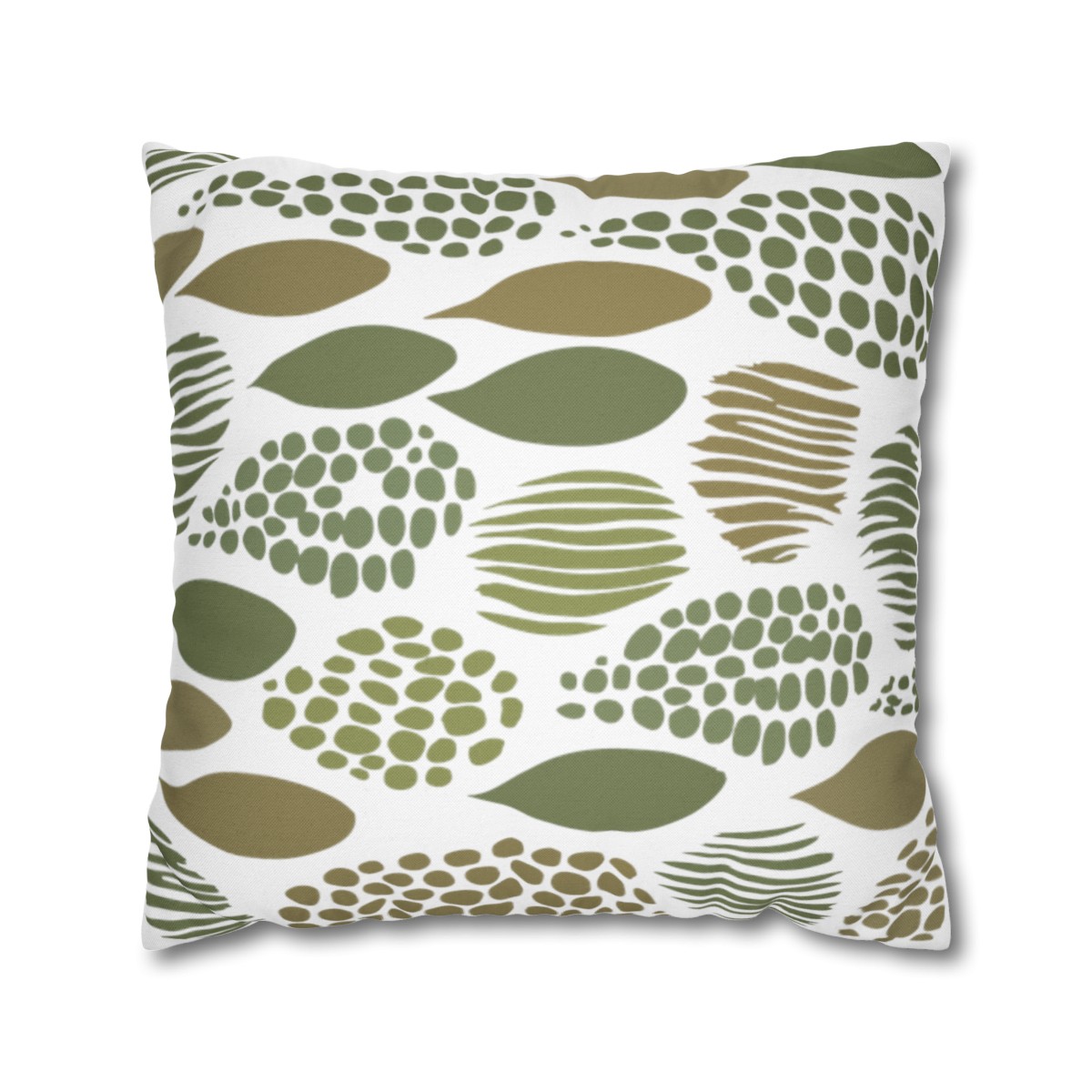 Seed Pods - White 1- Spun Polyester Square Pillowcase - Europe and USA