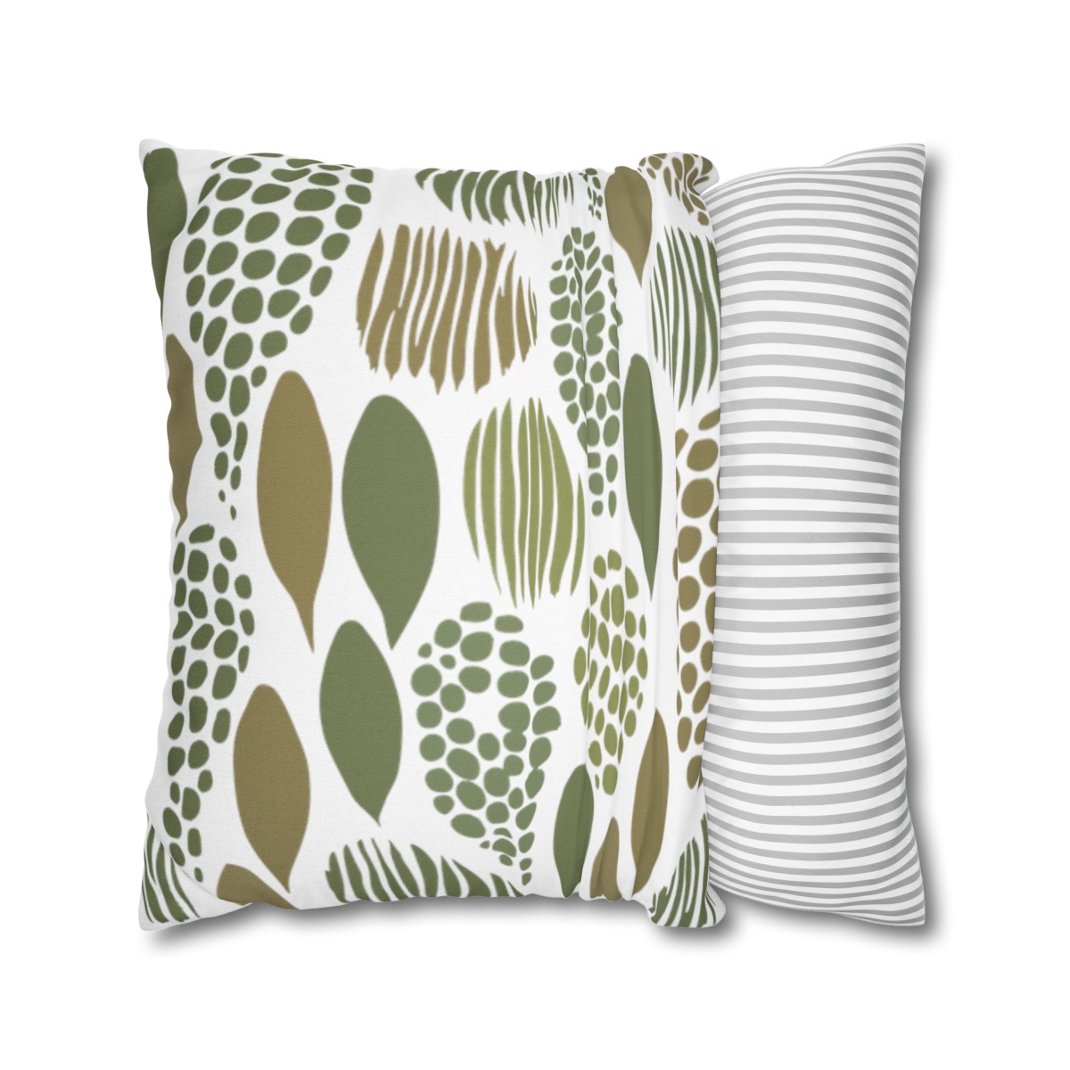 Seed Pods - White 1- Spun Polyester Square Pillowcase - Europe and USA - Image 2