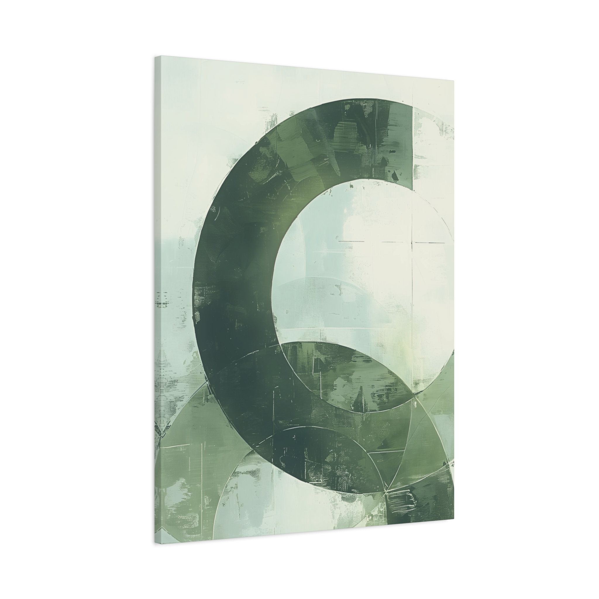 Bold Circles, Turqoise One - Stretched Canvas - Image 12