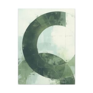 Bold Circles, Turqoise One - Stretched Canvas